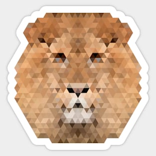 Minimalist Geometric Stylized Animals - Lion Sticker